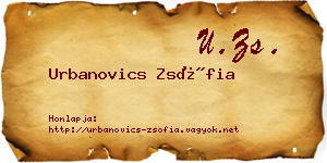 Urbanovics Zsófia névjegykártya